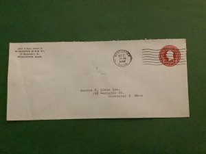 U.S Worcester Buick Co  1943  Postage Paid Stamp Cover  R50638