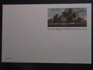 ​UNITED STATES -PC-1979, GEORGE ROGERS CLARK-VINCENNES-1779 MNH POST CARD-VF