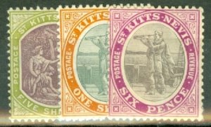 JT: St Kitts Nevis 11-21 mint CV $149; scan shows only a few