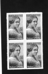 3181 Madam C.J. Walker, MNH blk/4