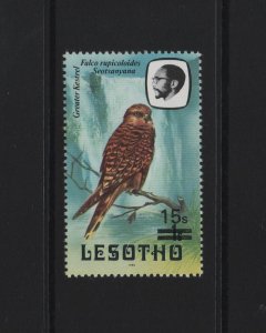 Lesotho 1986 Birds Greater Kestrel Surcharged odd value 15s on $ SG716b MNH