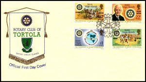 British Virgin Islands 381-384 Rotary U/A FDC