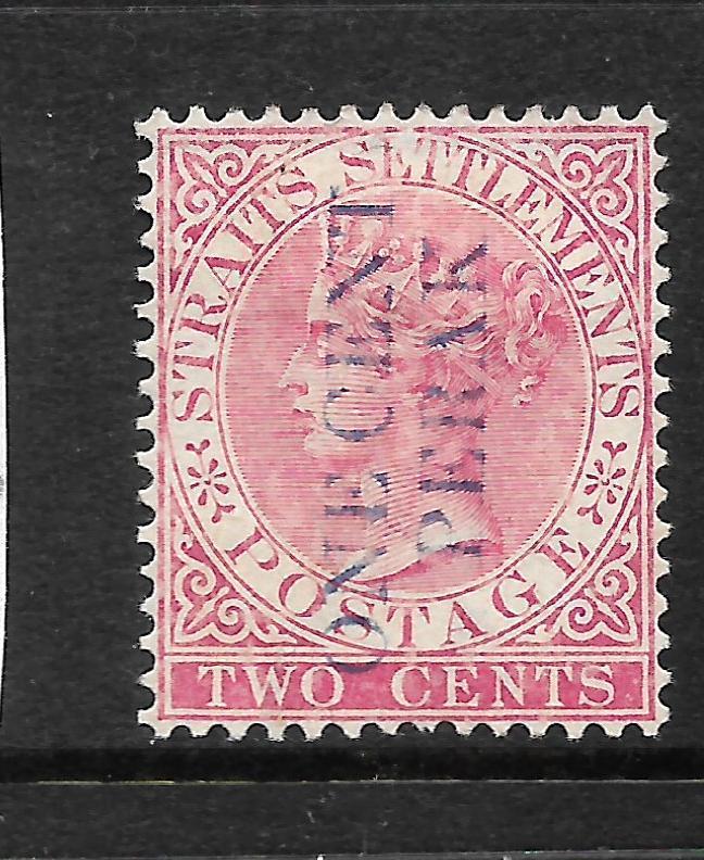 PERAK  1887-89  1c on  2c    QV      MH   SG 30