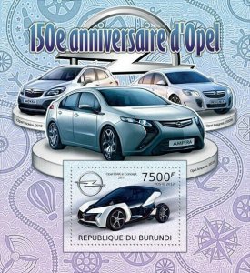 BURUNDI 2012 - Opel Cars & Adam Opel S/S. Official issues.