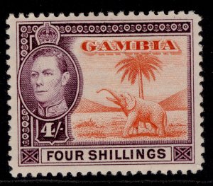 GAMBIA GVI SG159, 4s vermilion & purple, M MINT. Cat £42.