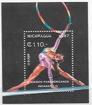 Nicaragua 1987  Airmail souvenir sheet. Pan American Games