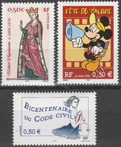 France #3001-2, 3005  MNH CV $4.50 (A11084)