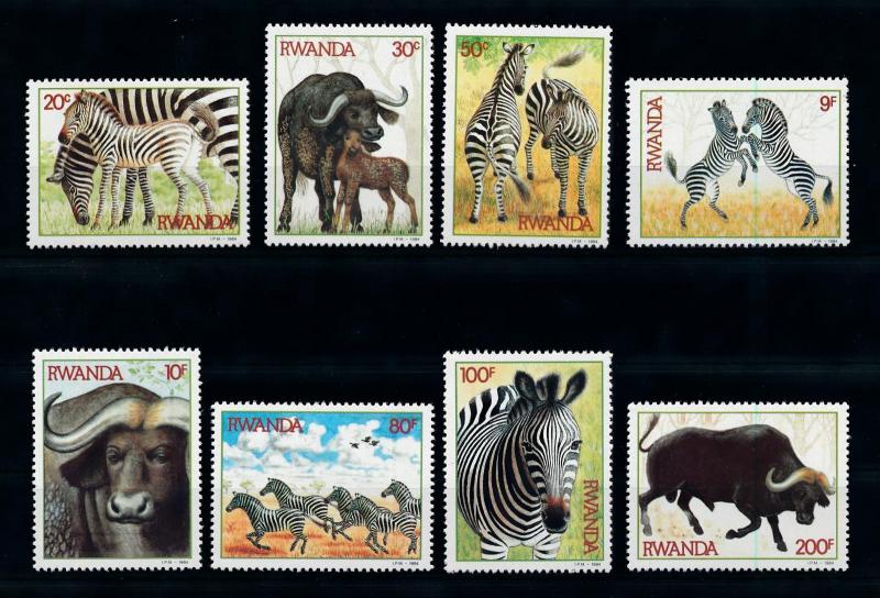 [78300] Rwanda 1984 Wild Life Zebra Buffalo  MNH