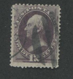 1870 US Stamp #151 12c Used Average Multiple Cancel Catalogue Value $210