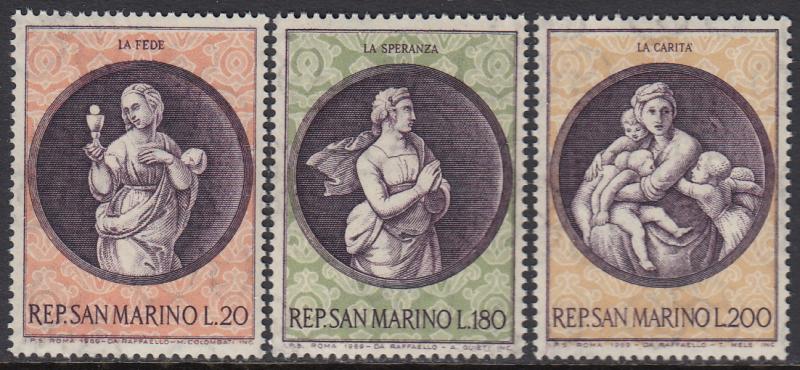 San Marino 713-5 MNH - Works By Raphael