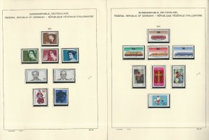 Germany Stamp Collection on 16 Schaubek Pages, 1975-77 Mint NH, JFZ