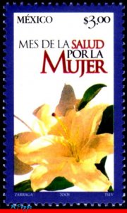 2241 MEXICO 2001 WOMEN'S HEALTH DAY, FLOWERS, HEALTH, MI# 2939, MNH