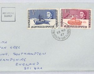 BRITISH ANTARCTIC TERRITORY Survey SHIP Cover 1967 *DECEPTION ISLAND* CDS ZK89