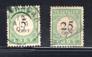 Netherlands Antilles #J12, J17   VF, Used,  Value in Black .....  4210271