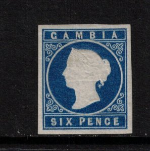 Gambia #2 (SG #3) Extra Fine Mint Full Original Gum Extra Lightly Hinged