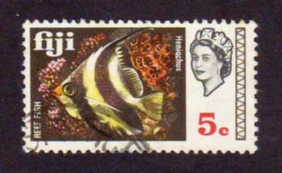 Fiji 1969 Sc#264,SG#395 5c Reef Fish USED.