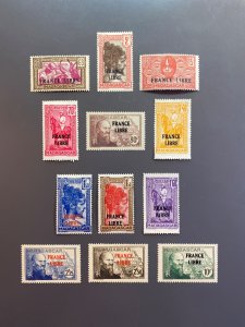 Malagasy Republic 215,217-227 F-VF MH. See note. Scott $59.25