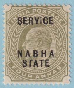 INDIA - NABHA STATE 36  MINT LIGHTLY HINGED OG * R FOR T VARIETY - PZN