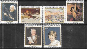 Niger #574-579 Famous Paitings  (MH) CV$6.35