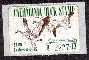California Duck Stamp, Scott # 4, MNH, CV=$ 3.00 Lot 230738