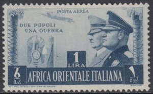 Italy East Africa - Hitler and Mussolini n.A20 - cv 1200$ Certificate - MNH**