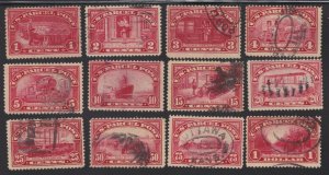 US Q1-Q12 1C-$1 Parcel Post Complete Set Used F-VF SCV $208