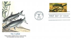 US FIRST DAY COVER SET OF 5 DIFFERENT NATIONAL WILDLIFE FEDERATION FISH SERIES