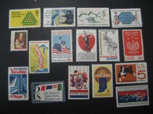 1966 US MNH Commemorative Year Set Scott 1306-22