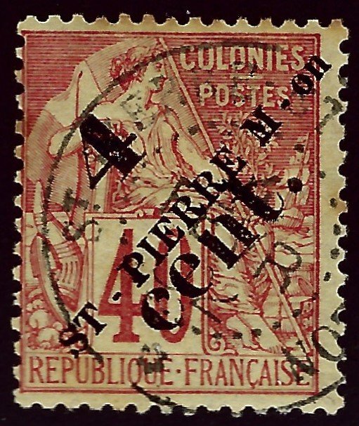 St. Pierre & Miquelon Sc #45 Used Fine hr...French Colonies are Hot!