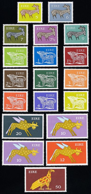 Ireland Stamps # 290-304+302b MNH VF Scott Value $98.00