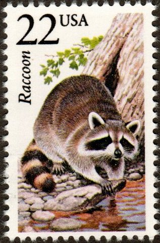 United States 2331 - Mint-NH - 22c Raccoon (Disturbed Gum) (1987) (cv $1.00)