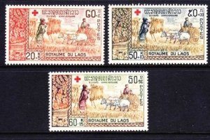 Laos, Laotian Red Cross (SC# B9-B11) MNH SET