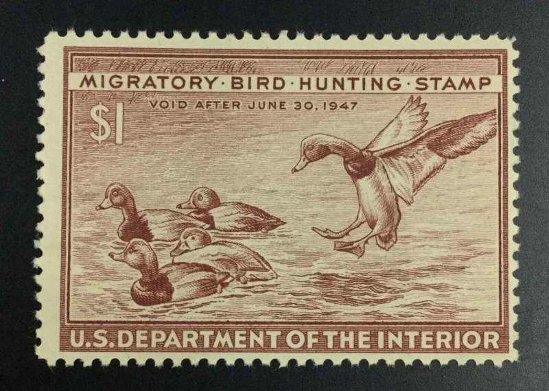 MOMEN: US STAMPS #RW13 DUCK MINT OG NH LOT #54944