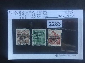 $1 World MNH Stamps (2283) Switzerland 50 - 01, 02, 03 see image for condition