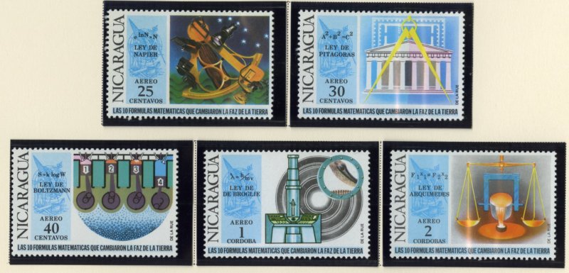 NICARAGUA C761-C765  MNH  SCV $13.10 BIN $6.75