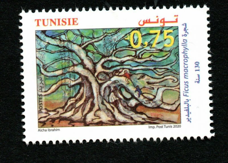 2020- Tunisia - Tree The Ficus Macrophylla at Belvedere Park - 130 years - MNH**