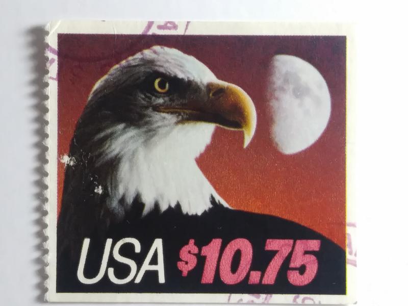 SCOTT # 2122 USED EAGLE AND HALF MOON $ 10.75 BOOKLET PANE