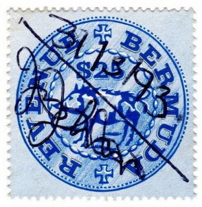 (I.B) Bermuda Revenue : Duty Stamp $25 