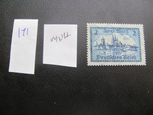 Germany 1924 MNH SC 338 XF 65 EUROS (171)