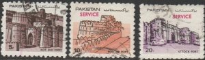 Pakistan, #O118-O120  Used  From 1984-87,  CV-$1.25