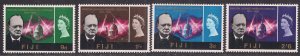 Fiji 1966 QE2 Churchill Set Umm SG 345 - 348 ( A955 )