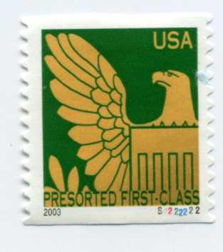 U.S. # 3796 Eagle PNC S2222222 Presorted First-Class