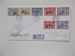 GB 1979 Christmas Illustrated First Day Cover Buckingham Palace cds Neat Address