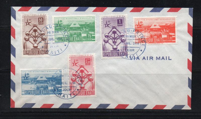 Haiti - Sc# 417 - 420 + C113 - C114/ First Day Cover - Lot 0218200