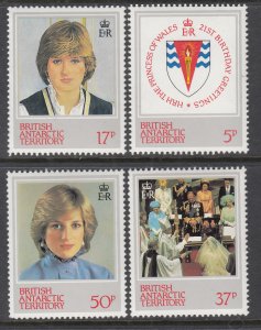 British Antarctic Territory 92-95 Princess Diana MNH VF