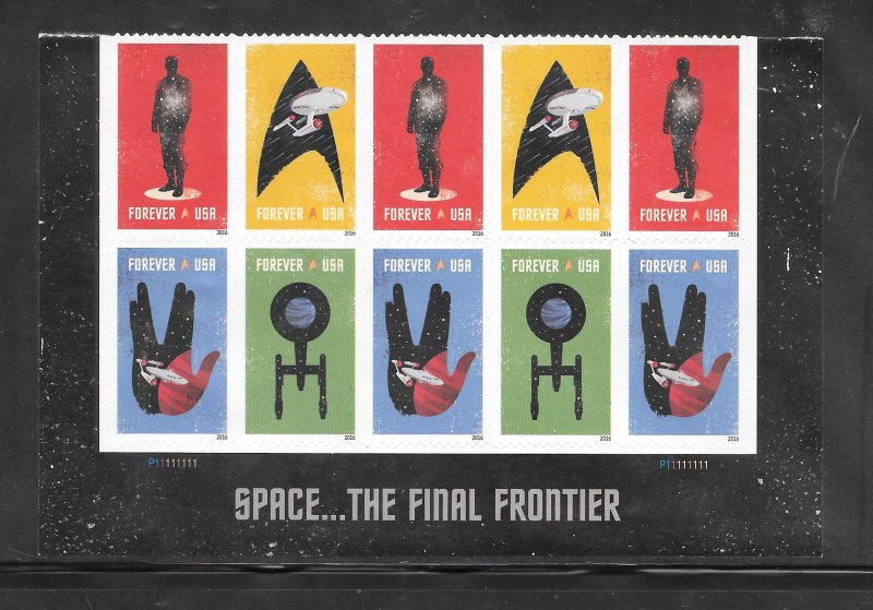 #5132-5135 MNH Star Trek lower plate block 10