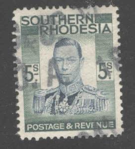 Southern Rhodesia Scott 54 Used money stamp cv $3.50