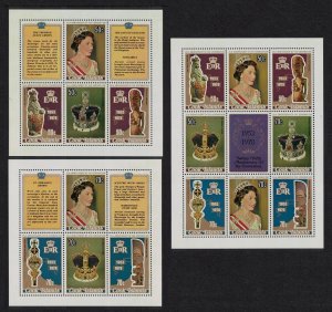 Cook Is. 25th Anniversary of Coronation 3 Sheetlets 1978 MNH SG#593-MS601