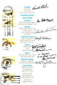 Signed USPS FDC Ceremony Program #2545-2549 Fishing Flies Bklt Pane/5 + 1991