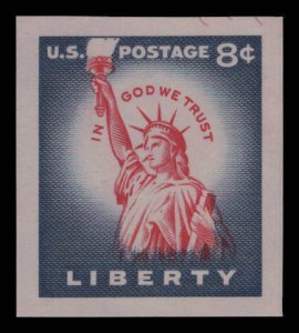 Scott #1075b Imperf. 8c Liberty MNH OG eGraded With Certificate eGrade Gem 100